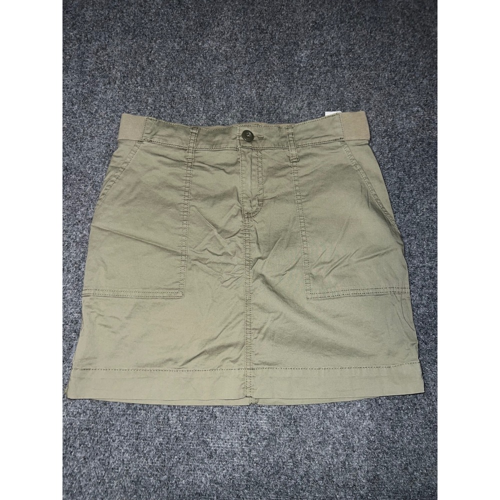 Lee Womens Skort Size 6M Olive Green Cotton Blend Stretch Casual Mini Skirt